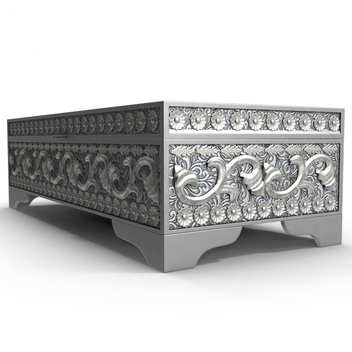 3D Pewter Jewelry Box model