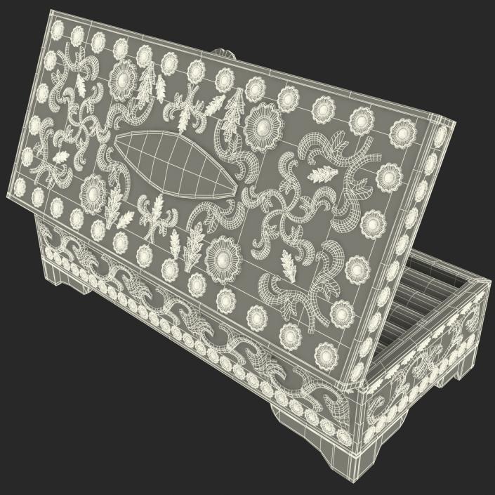 3D Pewter Jewelry Box model