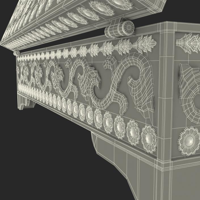 3D Pewter Jewelry Box model