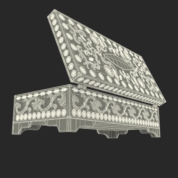 3D Pewter Jewelry Box model