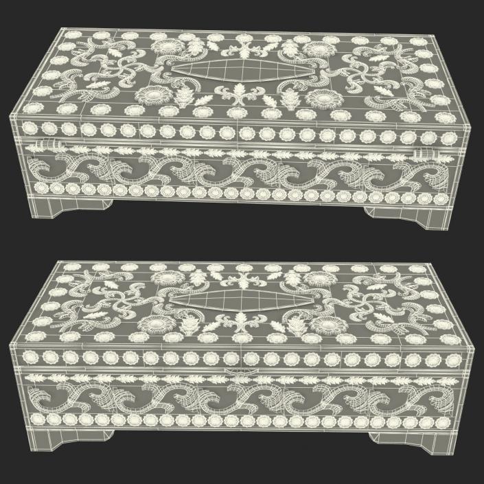 3D Pewter Jewelry Box model