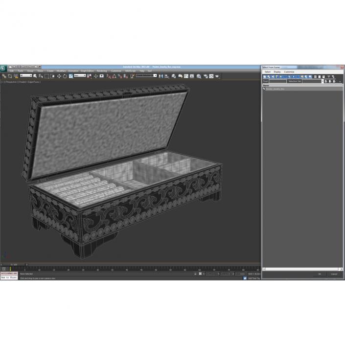 3D Pewter Jewelry Box model