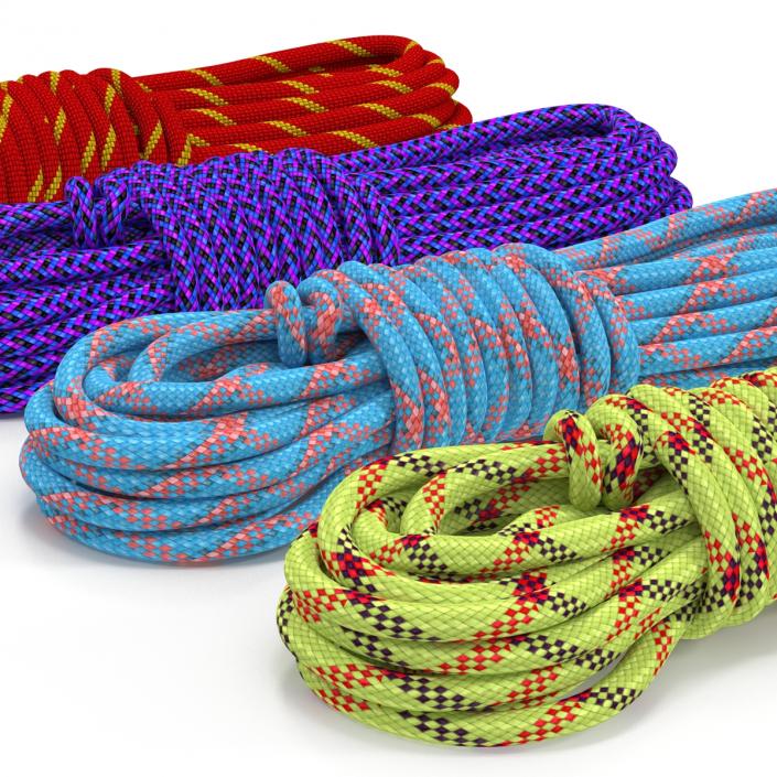 3D Rock Climbing Ropes Set model