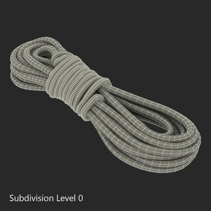 Rock Climbing Rope Green 3D model