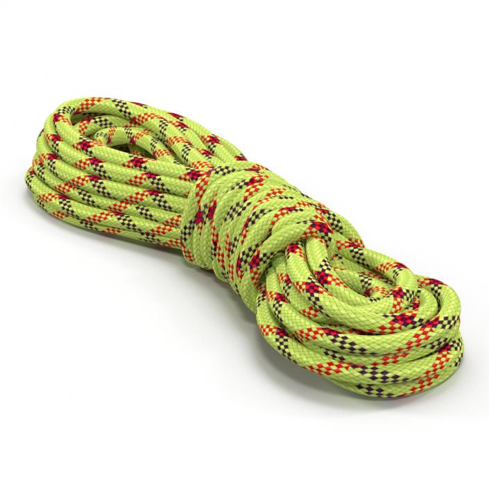 Rock Climbing Rope Green 3D model