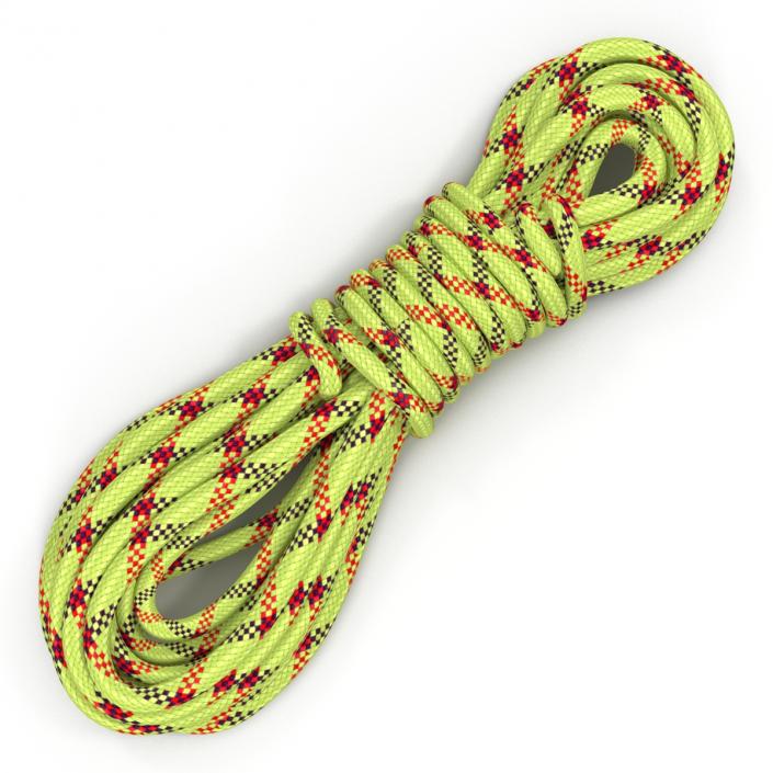 Rock Climbing Rope Green 3D model