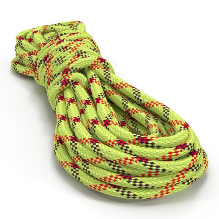 Rock Climbing Rope Green 3D model