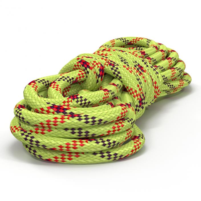 Rock Climbing Rope Green 3D model