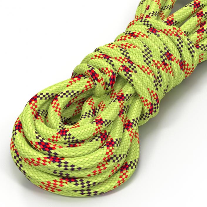 Rock Climbing Rope Green 3D model