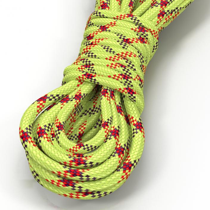 Rock Climbing Rope Green 3D model