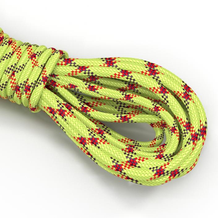 Rock Climbing Rope Green 3D model