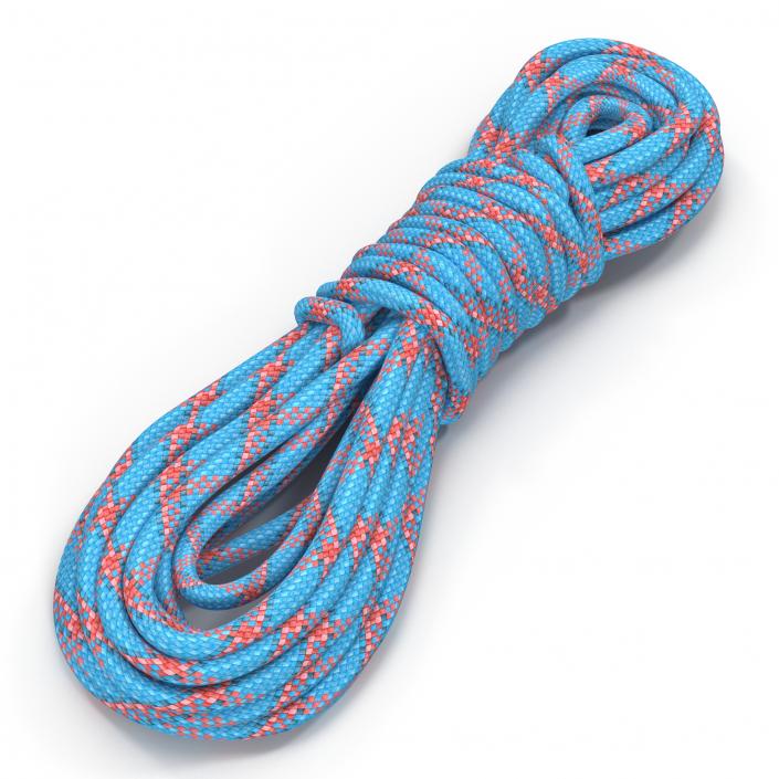 3D Rock Climbing Rope Blue model