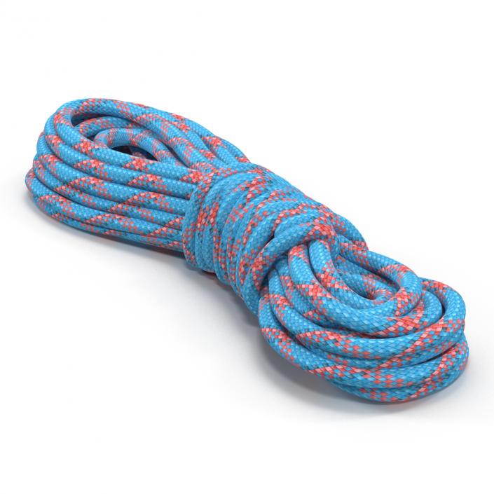 3D Rock Climbing Rope Blue model