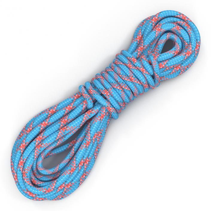 3D Rock Climbing Rope Blue model