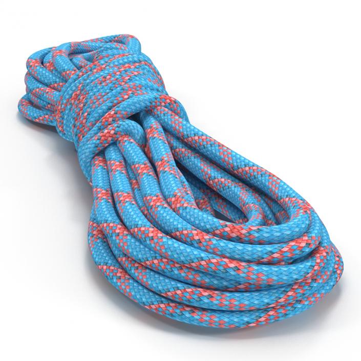 3D Rock Climbing Rope Blue model