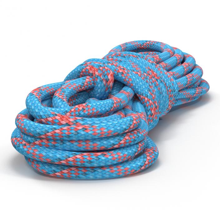 3D Rock Climbing Rope Blue model