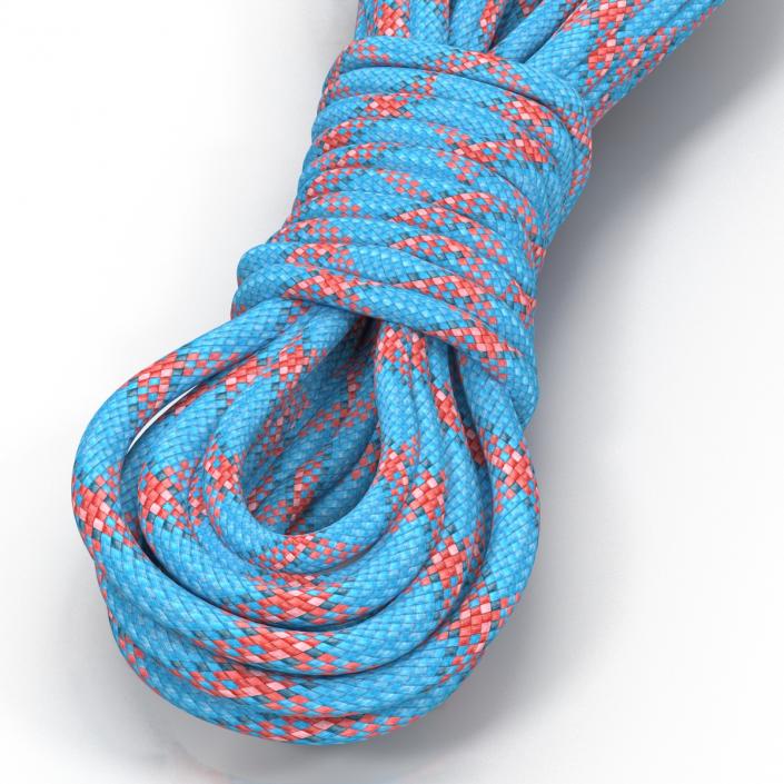 3D Rock Climbing Rope Blue model