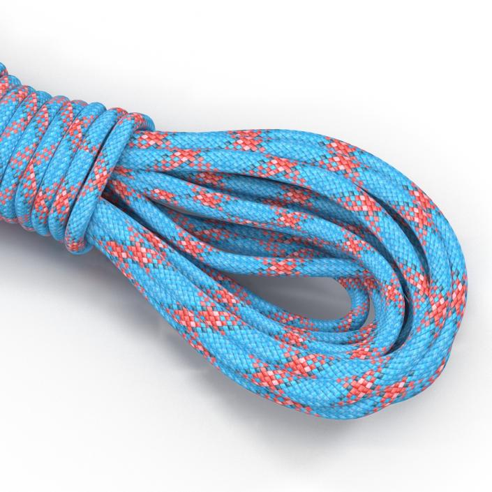 3D Rock Climbing Rope Blue model