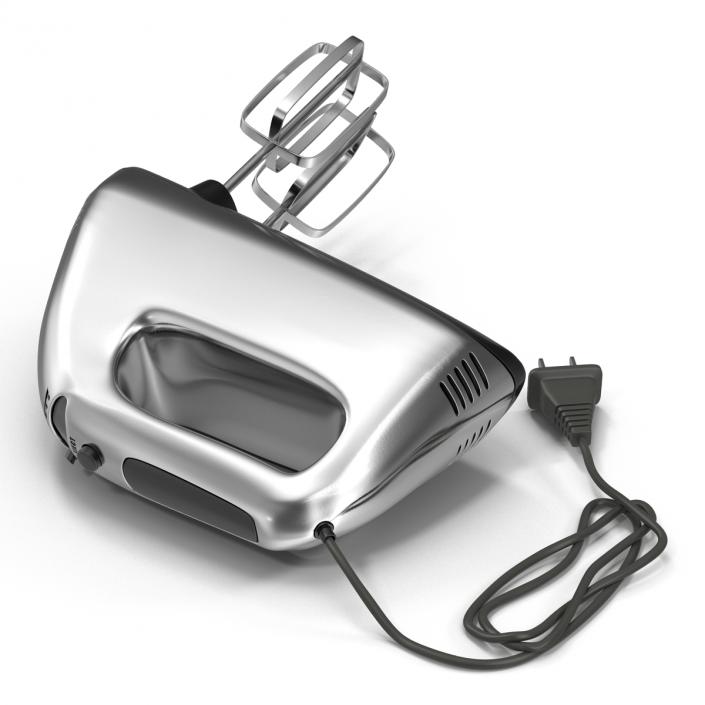 Hand Mixer Chrome 3D