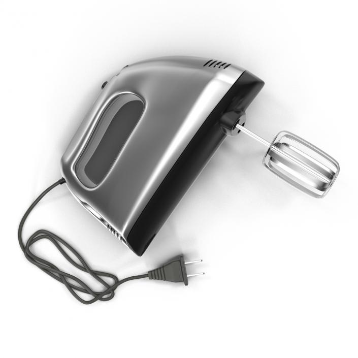 Hand Mixer Chrome 3D