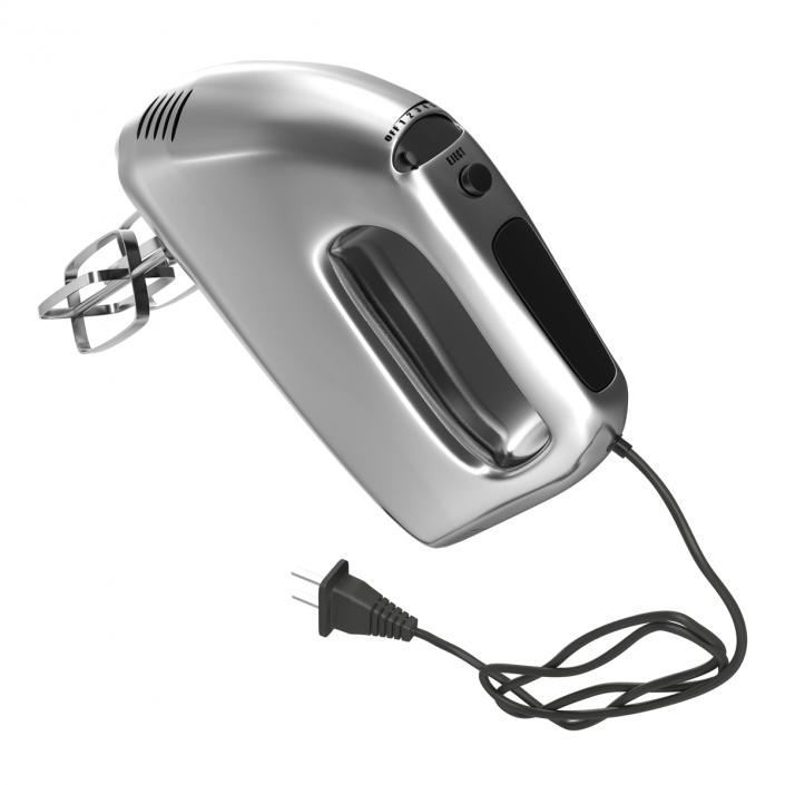 Hand Mixer Chrome 3D