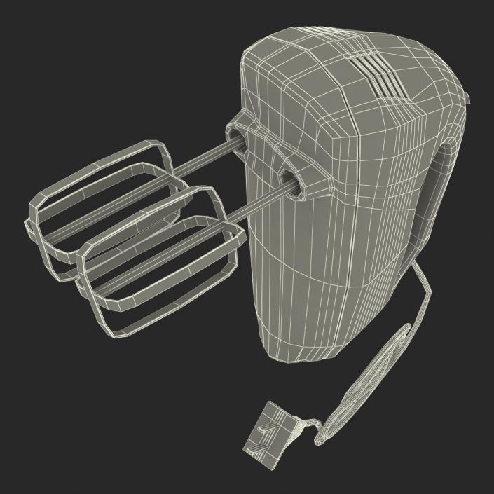 Hand Mixer Chrome 3D