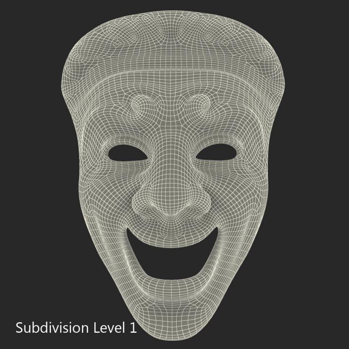 Theatre Comedy Mask 3D model