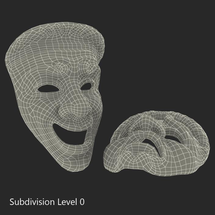 3D Theatre Masks model