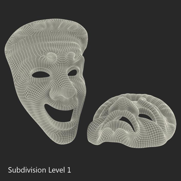 3D Theatre Masks model