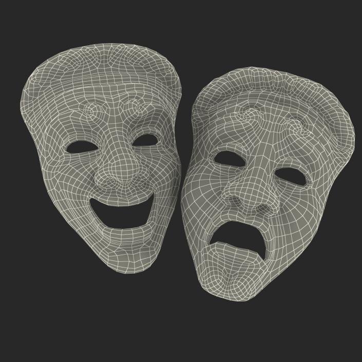 3D Theatre Masks model