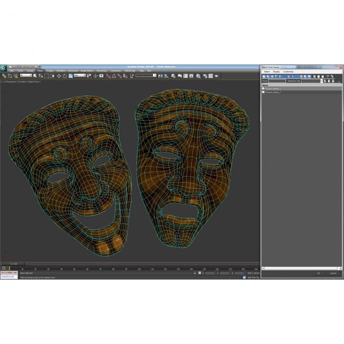 3D Theatre Masks model