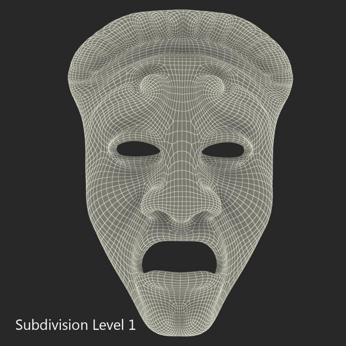 3D model Theatre Tragedy Mask