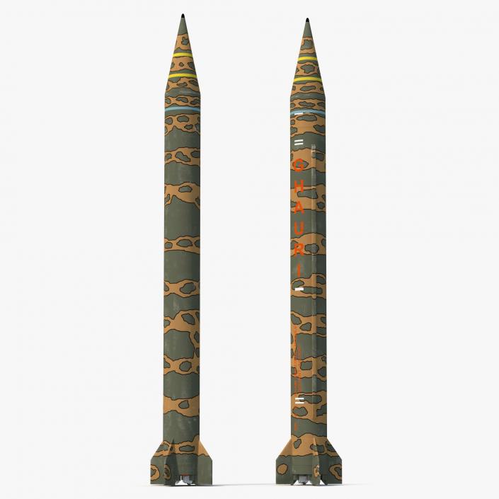 Ballistic Missile 3D Model Ghauri Pakistan 3D