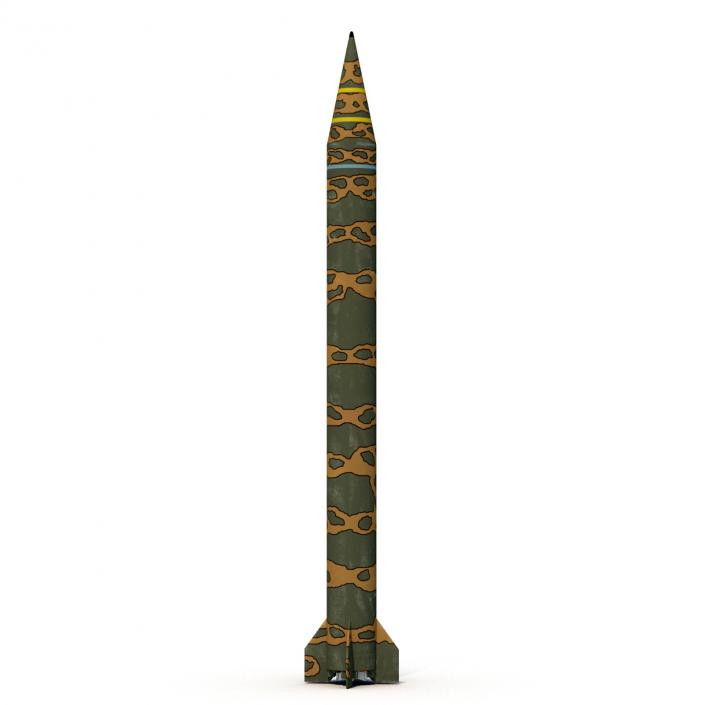 Ballistic Missile 3D Model Ghauri Pakistan 3D