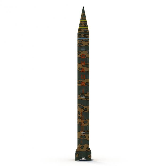 Ballistic Missile 3D Model Ghauri Pakistan 3D