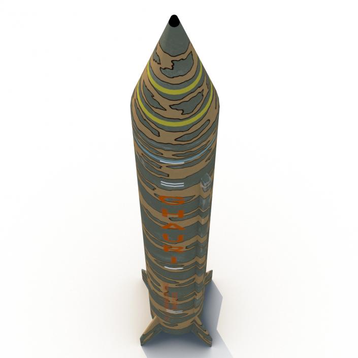 Ballistic Missile 3D Model Ghauri Pakistan 3D