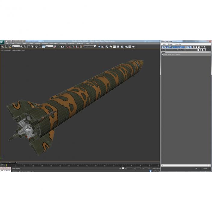 Ballistic Missile 3D Model Ghauri Pakistan 3D