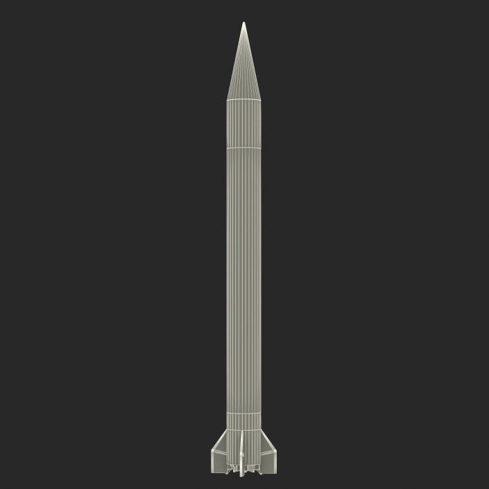 Ballistic Missile 3D Model Ghauri Pakistan 3D