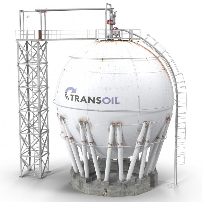 3D model Oil Storage Tank 3D Model