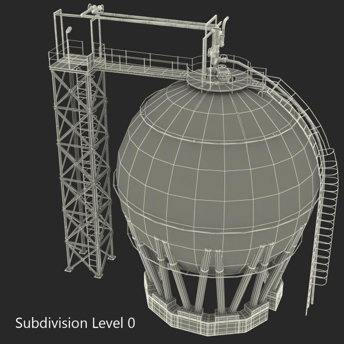 3D model Oil Storage Tank 3D Model