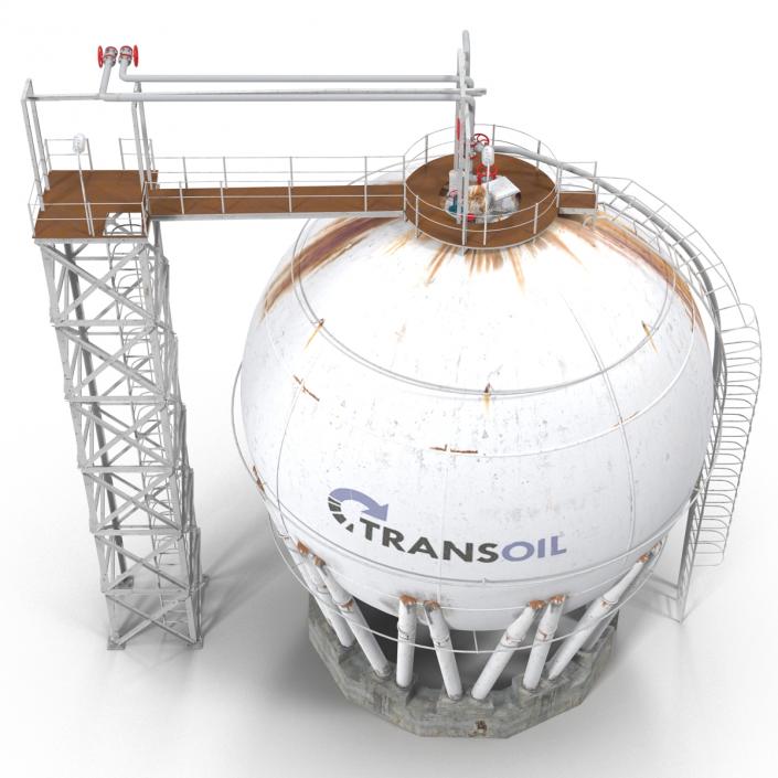 3D model Oil Storage Tank 3D Model