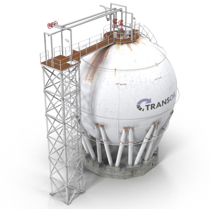 3D model Oil Storage Tank 3D Model