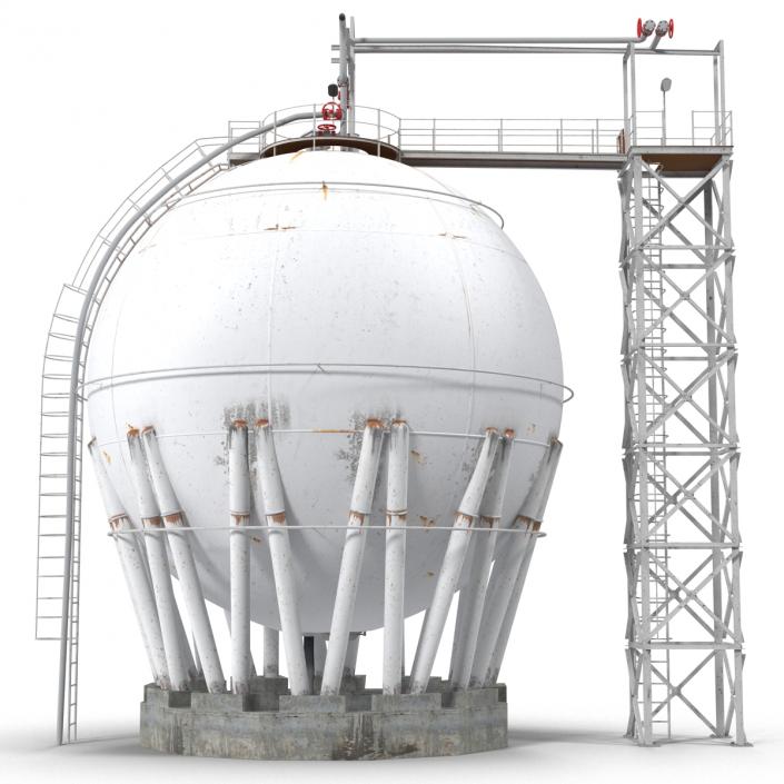 3D model Oil Storage Tank 3D Model