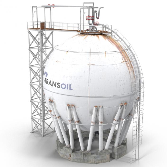 3D model Oil Storage Tank 3D Model