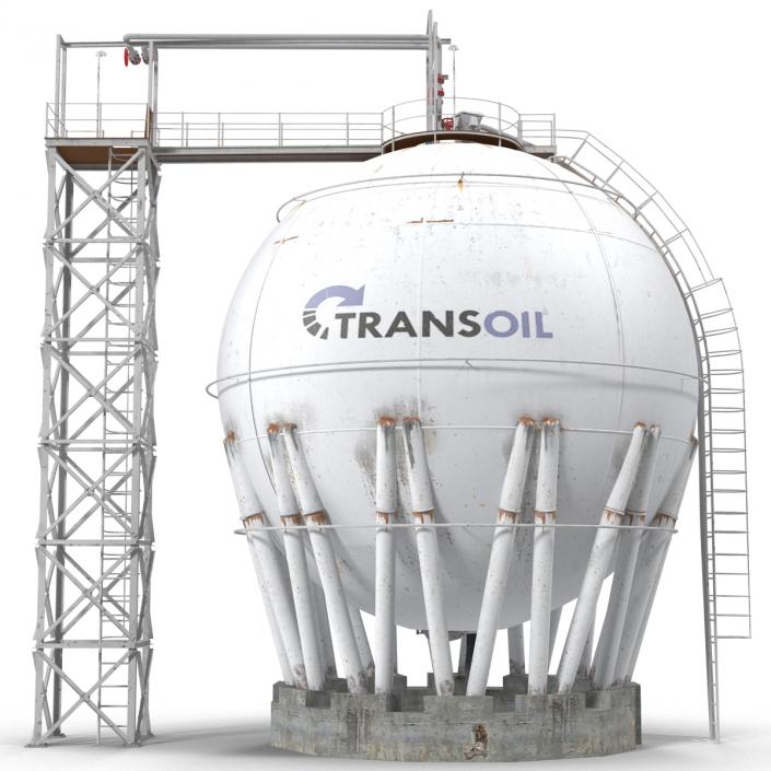 3D model Oil Storage Tank 3D Model