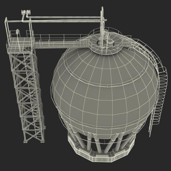 3D model Oil Storage Tank 3D Model