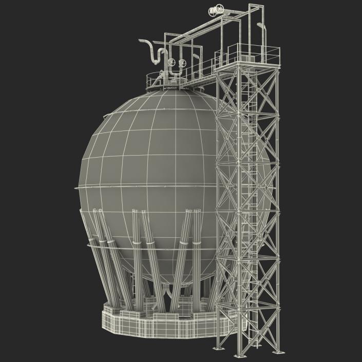 3D model Oil Storage Tank 3D Model