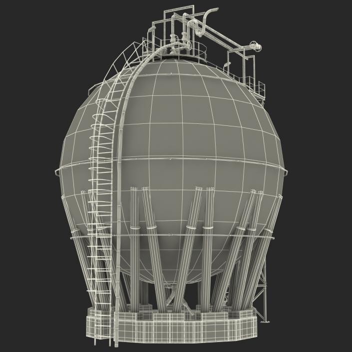 3D model Oil Storage Tank 3D Model