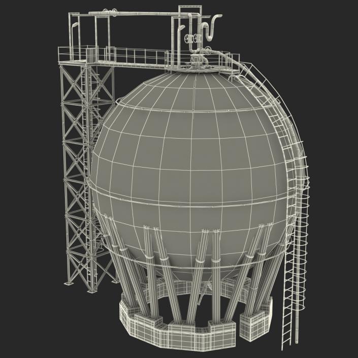 3D model Oil Storage Tank 3D Model