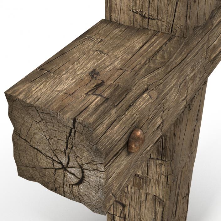 Wooden Cross Weathered 3D